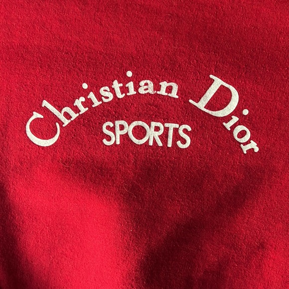 Christian Dior Sports red crew neck sweatshirt vintage 80s 90s - Picture 2 of 6
